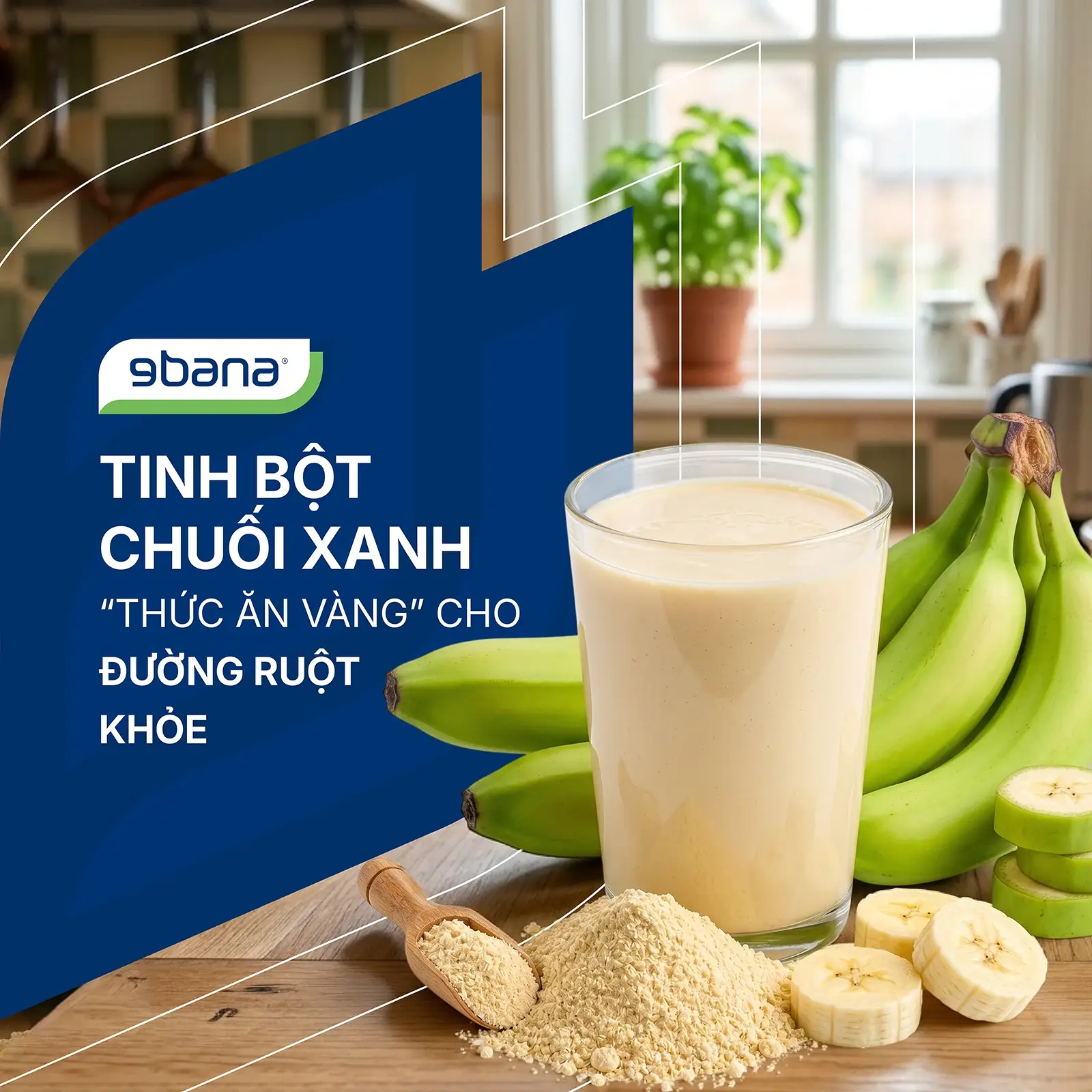 Tinh bột chuối xanh - thức ăn vàng cho đường ruột khoẻ